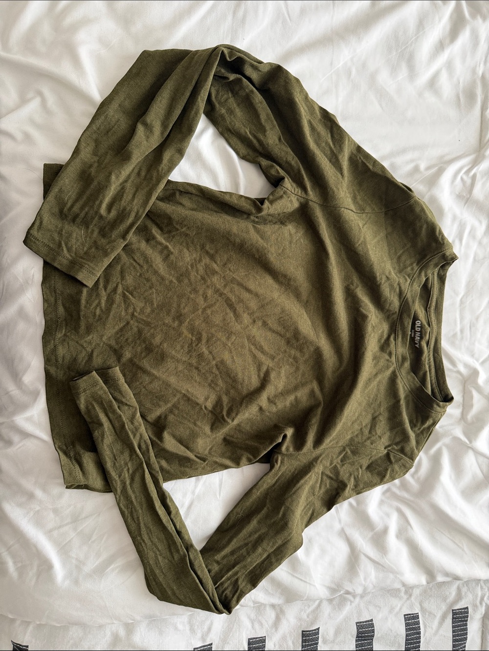 Old Navy Olive Crewneck Long Sleeve Top